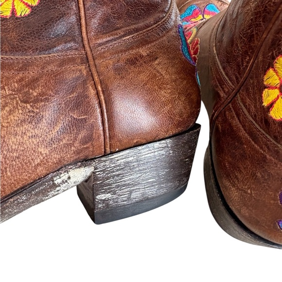 Old Gringo Embroidered love floral leather Brown western Cowboy Boots 8.5 - Picture 10 of 10
